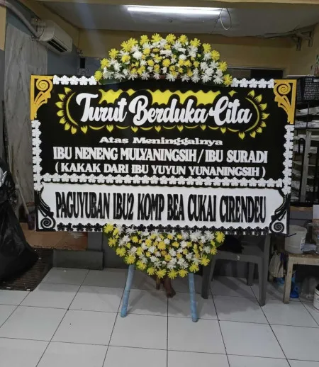 Papan Bunga Duka Jalan Daan Mogot